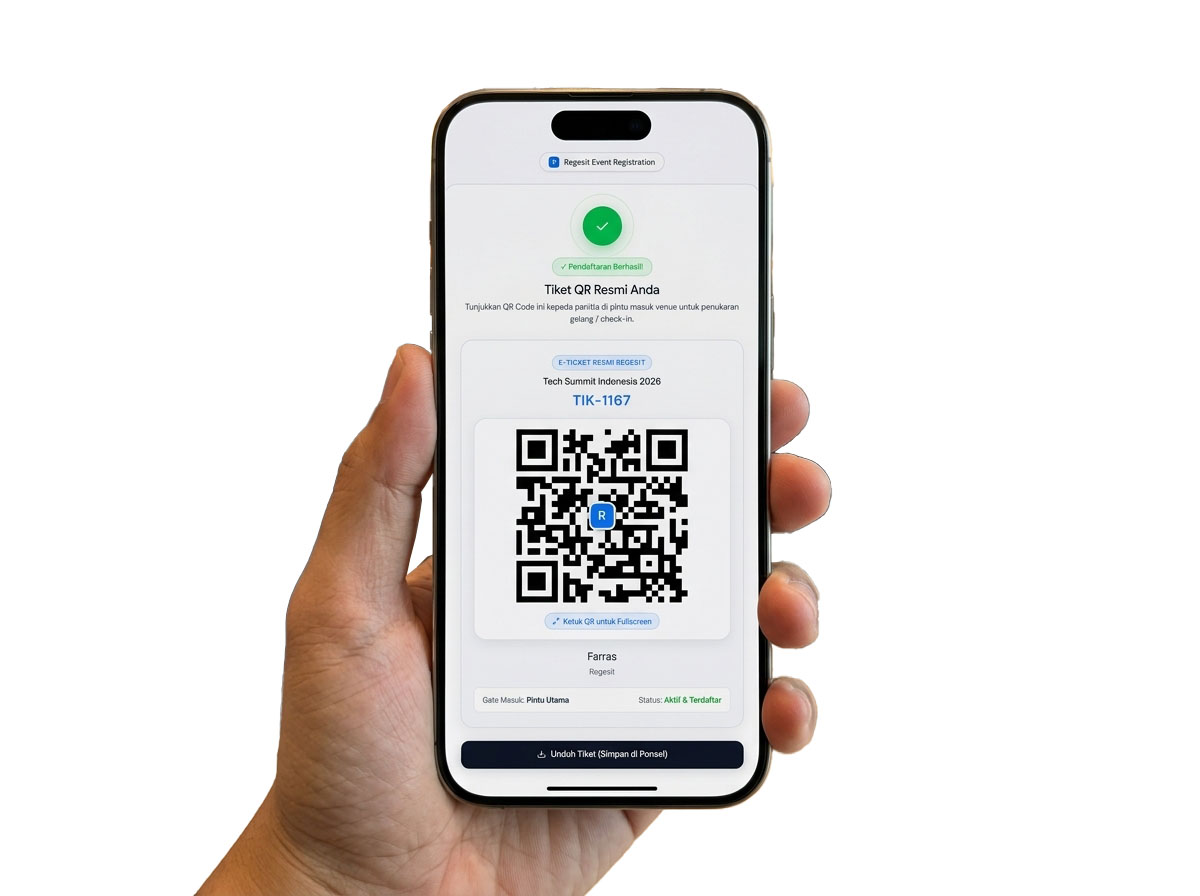 Distribusi Tiket & QR Otomatis